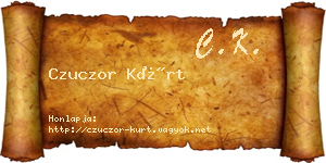 Czuczor Kürt névjegykártya